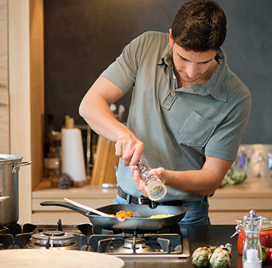 boy cooking