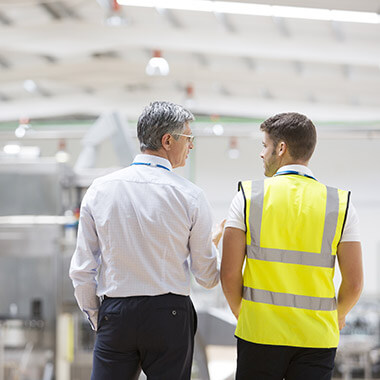 Workers in a industrial spot